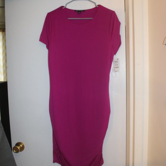 Satiny Ruched Mini Dress - Picture 2 of 8